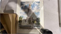 Vintage Nebraska State Capitol Portrait Poster