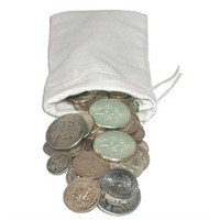 $10 Face Value 90% Coins in Canvas Bag