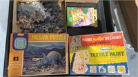 Dinosaur Jigsaw and Textile Paint