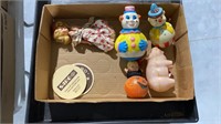 Vintage Toy Clowns, Miss Tastee Freeze Doll and