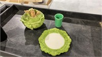 Vintage Ceramic Holland Mold Cabbage Plate,