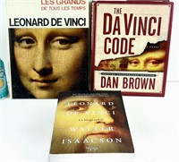 3 livres sur Léonard De Vinci; biographie, CODE, +
