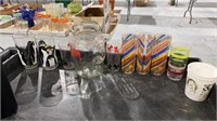 Vintage Glassware, Penguins, Dogs, Stripes and