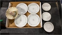 Vintage Ceramic Dinner Plates, Bunny Bowl and