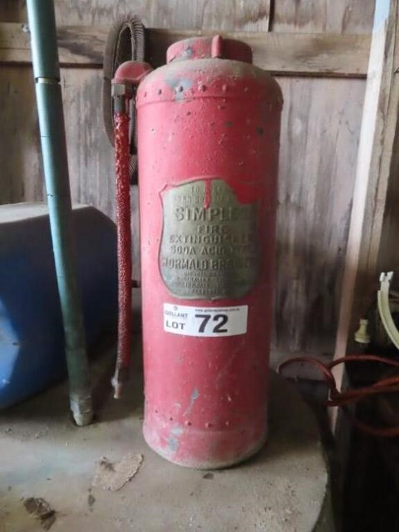 Vintage Simplex Fire Extinguisher