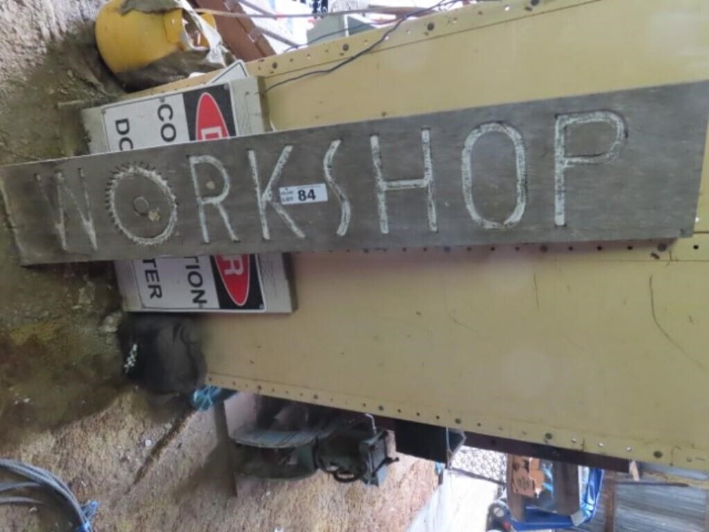 Solid Timber Workshop Sign