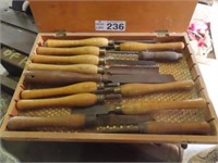 Qty of Sorby Wood Turning Tools & Case