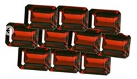 10 Count Genuine 5x3mm Octagon Raspberry Red Garne
