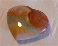 1.5" Polished Natural Polychrome Jasper Heart