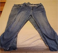 2 Pair Lot of Woman' Blues Jeans & Lee Riders Jean