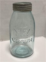 Vintage Crown Canning Jar with 2 Part Lid