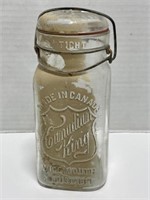 Canadian King Canning Jar with Glass lid and
