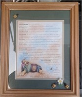 Bee Framed Wall Decor