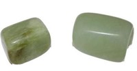 Authentic Jade Large Tumble Stones (lot Of 2)
