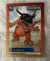 1999 Digimon Greymon 19 of 34 Collectors Trading C