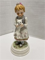 Lore/Goebel Blumenkinder Figurine - Girl & Cat