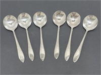 6 Silver Plate " Lady Hamilton “ Soup Spoons