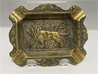 Brass Lion Ashtray