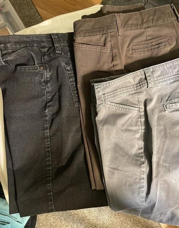 3 Nice Pairs of Ladies Size 12 Riders Pants