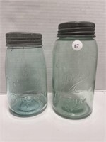 Antique Canning Jars with Glass Lids - Crown &