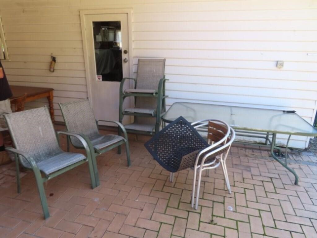 Glass Top Outdoor Table & Chairs