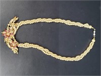 VTG PEAL NECKLACE WITH PENDANT
