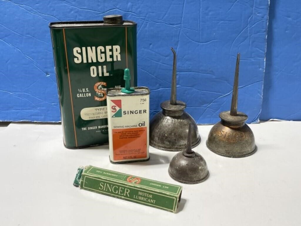 Collection of Singer Oil Cans