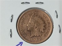 U.S.A. - 1903 Indian Head 1-cent Date Shift