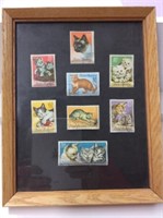 “CATS” – 8 stamps in a frame