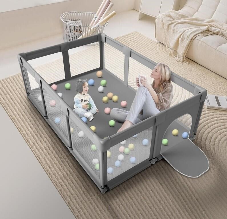 LARGE BABY PLAYPEN 74'' X 50''