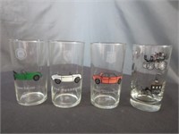 *(4) Automobile Drinking Glasses