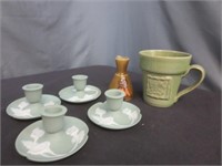 *Ceramics : Candlesticks , Bell, Mug