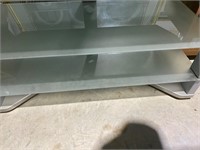 Tv stand with glass shelves