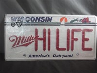 *Large Miller WI License Plate Metal Sign 12x23