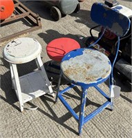 (2) Shop Stools & Chair