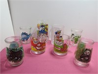*VTG Glass Mug Lot Garfield Smurfs Mickey Mouse