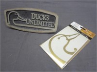 Ducks Unlimited Aluminum Plaque & Decal