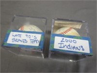 Signed Braves & Indians Baseballs-No COA's