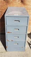 4-Drawer Metal Cabinet w/Contents