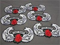 Lady Rider Biker Patches