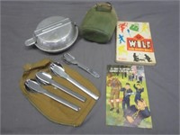 Boy Scouts Utensils - Canteen & Books