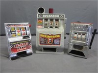 (3) Las Vegas Mini Slot Machines 2 Work - Red is