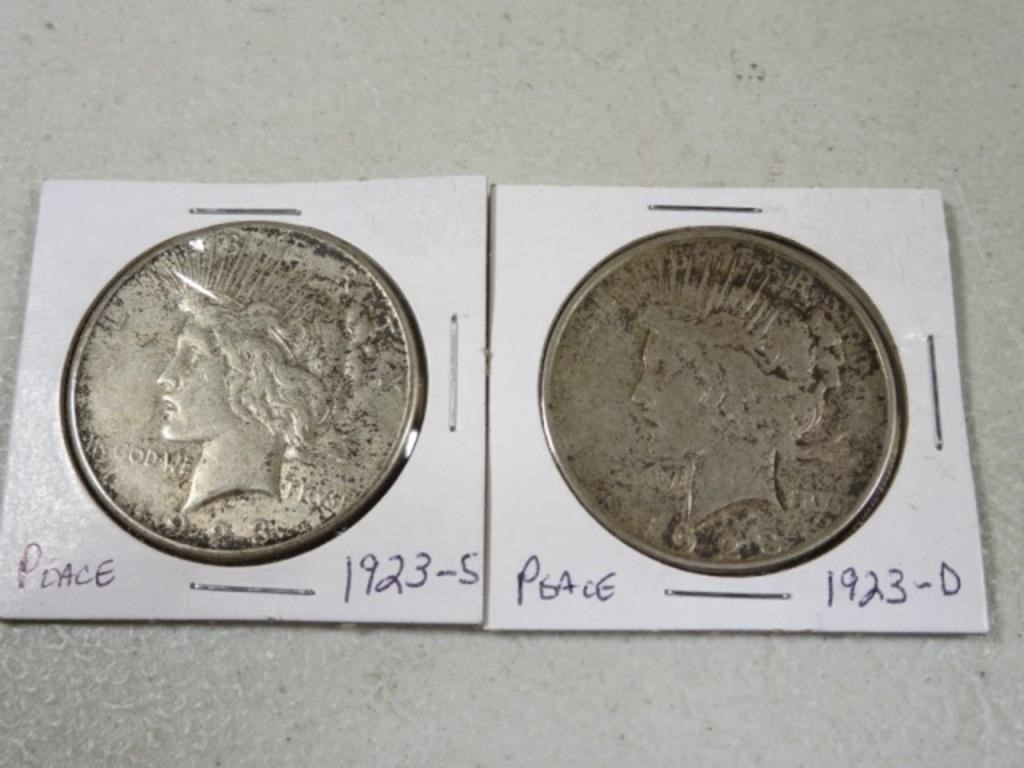 1923-S & 1923-D Peace Dollars