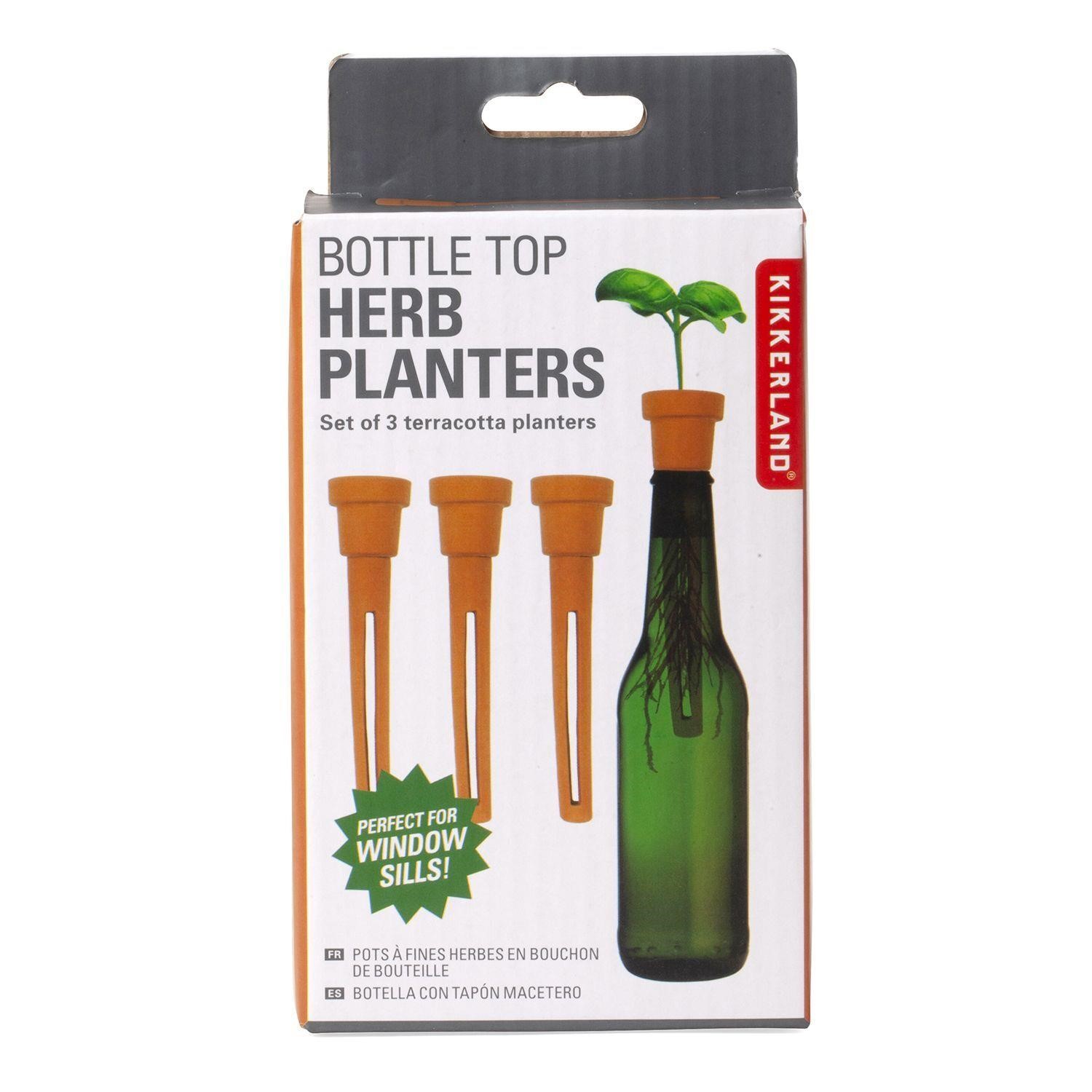 $10  Kikkerland Bottle Top Herb Planters
