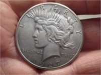 1927 Peace Dollar Key Date Extremely Fine Details
