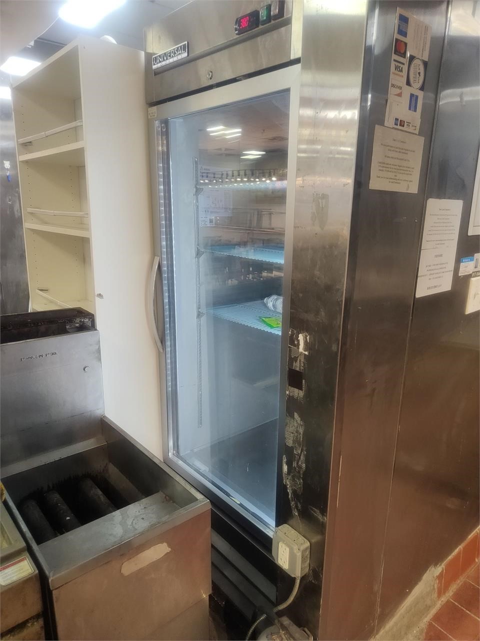 Like New 1 Glass door reachin refrigerator