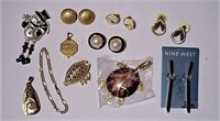 Lot #12 Jewelry 16 Pcs Earrings Brooches