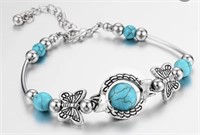 New - Turquoise Butterfly Bracelet