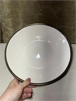 Large Threshold White Serving Bowl