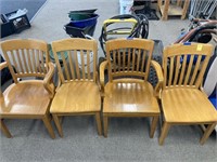 4 SOLID WOOD CHAIRS